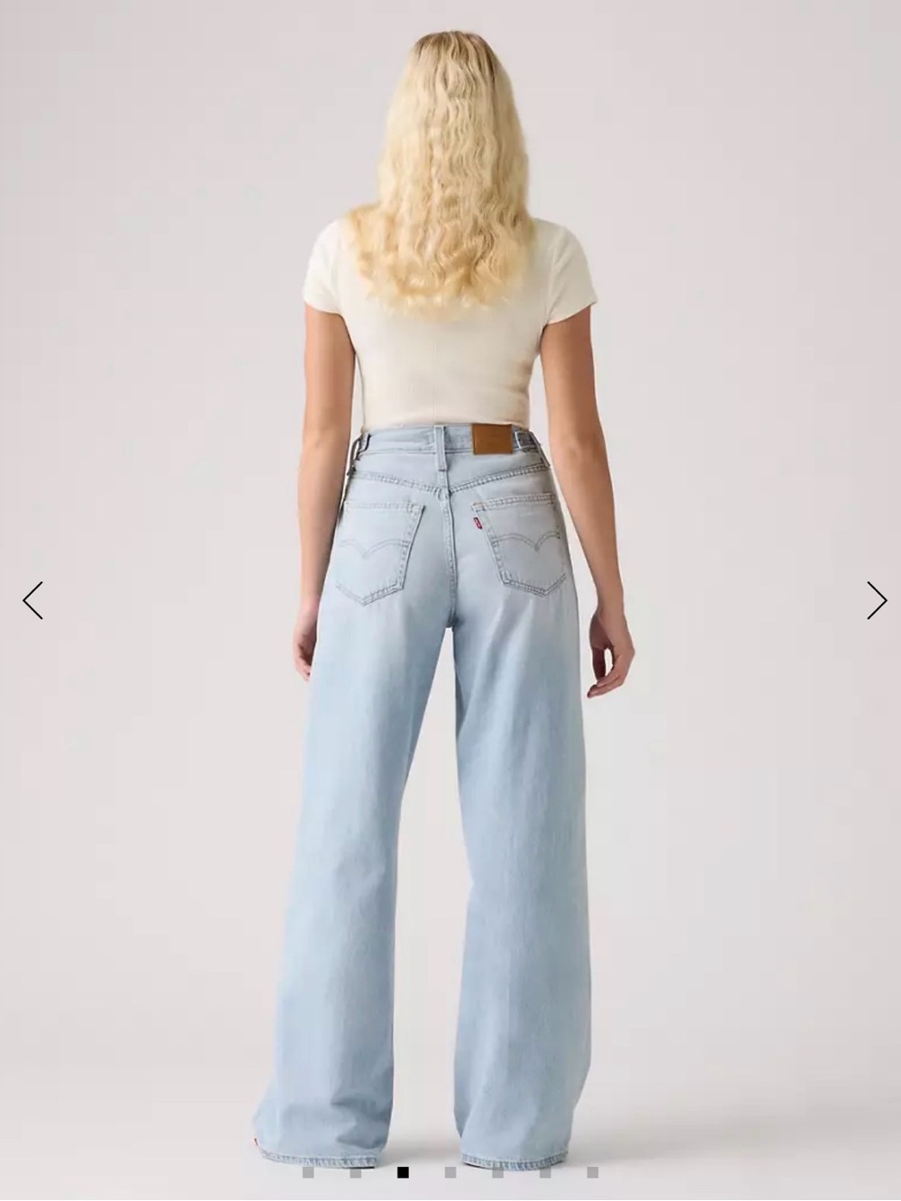 Levi's Light Blue High Rise Wide Leg Jeans - Picture 2 of 8